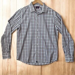 UNTUCKit Shirt Mens Large Long Sleeve Button Plaid Wrinkle Free Slim Fit Cotton